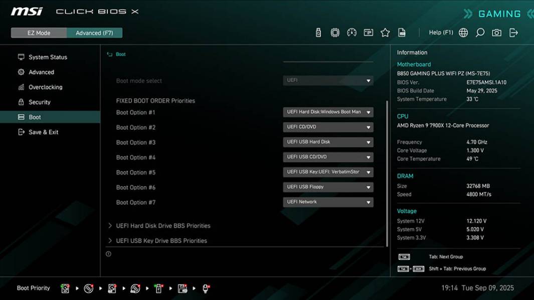 MSI B850 GAMING PLUS WIFI PZ-4